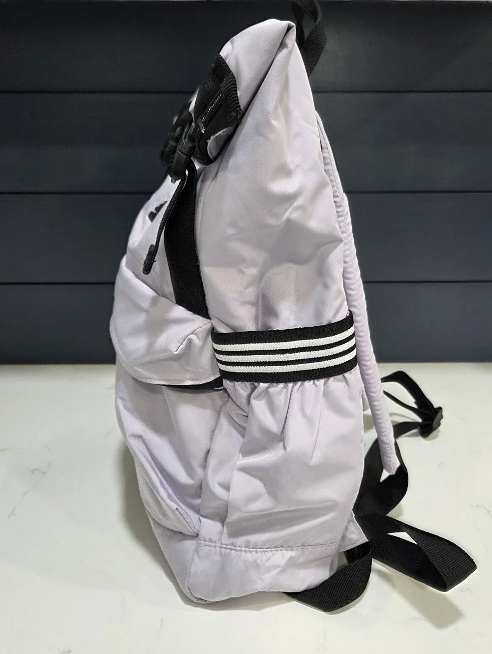Adidas YOLA II Backpack Training Bag Lavender Roll-Top Backpack NWT - Picture 5 of 11